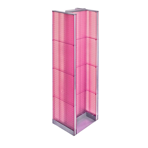 H-Unit Pegboard Floor Display on Revolving Base. Spinner Rack Stand.